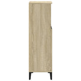 Bathroom Cabinet Sonoma Oak 30x30x100 cm Engineered Wood 847389