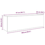 ZNTS Bathroom Wall Cabinet White 100x25x30 cm Engineered Wood 860094