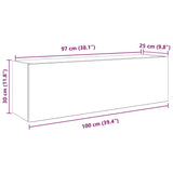 ZNTS Bathroom Wall Cabinet White 100x25x30 cm Engineered Wood 860094