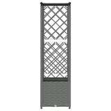 Raised Bed with Trellis and Roof Light Grey 124 x 40 x 136 cm 42032596