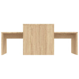 802915 Coffee Table Set Sonoma Oak 100x48x40 cm Engineered Wood