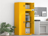 Storage Cabinet 2 pcs Mustard Yellow 60 x 40 x 180 cm Steel 3438702