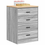 Garage Storage Cabinet Grey Sonoma 60x51x85 cm Solid Wood Pine 860603
