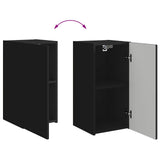 TV Cabinet Set Wall-mounted 6 pcs Black Engineered Wood 3409061