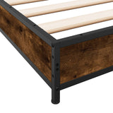 Bed Frame without Mattress Smoked Oak 120x200 cm 845153