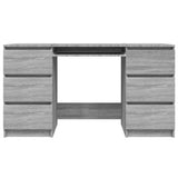 Writing Desk Grey Sonoma 140x50x77 cm Engineered Wood 815439
