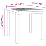 5 Piece Garden Dining Set Solid Wood Teak 3157910