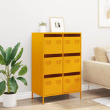 Highboard Mustard Yellow 68x39x101.5 cm Steel 851223