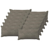Cushion with Pillow HOUTEN 12 pcs Light Grey Velvet 933855