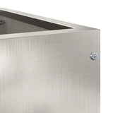 Corner Planter Silver 60 x 60 x 35 cm Stainless steel 883644