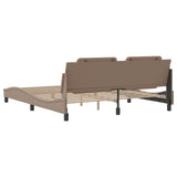Bed Frame without Mattress "Zadar" Cappuccino 180x200 cm Super King Faux Leather 3208202