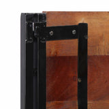 Headboard 200 cm Solid Wood Reclaimed and Iron 4017559