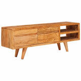 TV Cabinet with Shelf Brown 110 x 30 x 40 cm Solid Acacia Wood 42003317