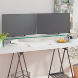 ZNTS TV Stand/Monitor Riser Glass Clear 110x30x13 cm 244132