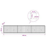 Gabion with 5 mm Wire and 10x10 cm Mesh 300x30x50 cm 3465096