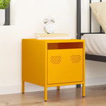 ZNTS Bedside Cabinet Mustard Yellow 35x39x43.5 cm Steel 851250