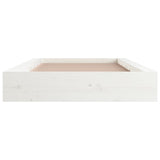 Bed Frame without Mattress White 135x190 cm Double Double Solid Wood 820712