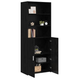 Highboard Black Oak 70 x 42.5 x 185 cm Engineered Wood 3446612