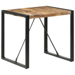 ZNTS Dining Table 80x80x75 cm Rough Mango Wood 321600