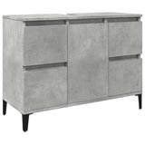 Sink Cabinet Concrete Grey 80x33x60 cm Engineered Wood 857128