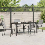 Garden Dining Set 5 pcs Anthracite Powder-Coated Steel 3379285