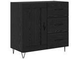 Highboard with Drawer 2 pcs Black Oak Engineered Wood 3416107