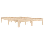 Bed Frame without Mattress Solid Wood Pine 140x200cm 810365
