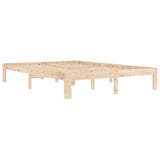Bed Frame without Mattress Solid Wood Pine 140x200cm 810365