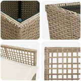 Garden Bistro Set 3 pcs Beige Poly rattan 3334959