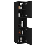 Bathroom Cabinet Black 30x30x130 cm Engineered Wood 804998