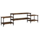TV Cabinet Smoked Oak 197x35x52 cm Engineered Wood 826327