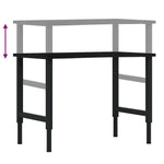 Workbench Dark Brown 100x60x cm Solid Wood Oak 3309699