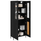 Highboard Black Oak 69.5 x 34 x 180 cm Engineered Wood 3416214