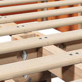 Bed Frame Wax Brown 150 x 200 cm Solid Pine Wood 3385714