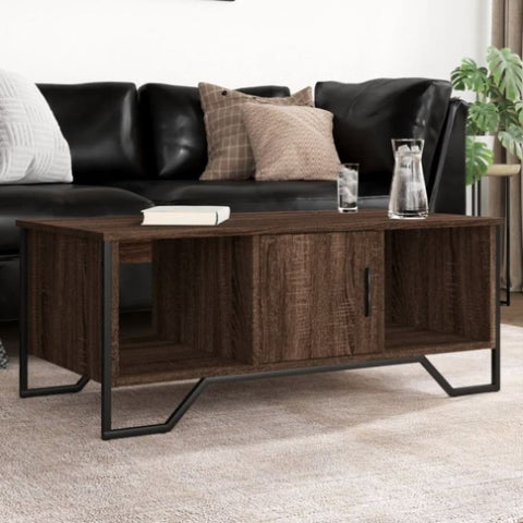 ZNTS Coffee Table Brown Oak 100x51x40 cm Engineered Wood 848493