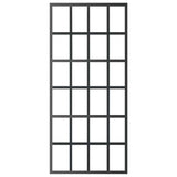 Sliding Door ESG Glass and Aluminium 90x205 cm Black 151021