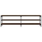 TV Cabinet Brown Oak 180x30x50 cm Engineered Wood and Metal 826758