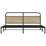 Metal Bed Frame without Mattress Sonoma Oak 193x203 cm 3318645