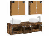 Bathroom Furniture Set 5 pcs Smoked Oak 3407051