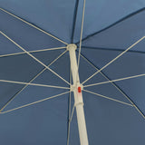 Beach Parasol Blue Polyester Large UV-resistant materials 314708