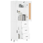 Highboard White 69.5x34x180 cm Engineered Wood 3199825