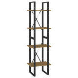 806425 4-Tier Book Cabinet 40x30x140 cm Solid Wood Pine
