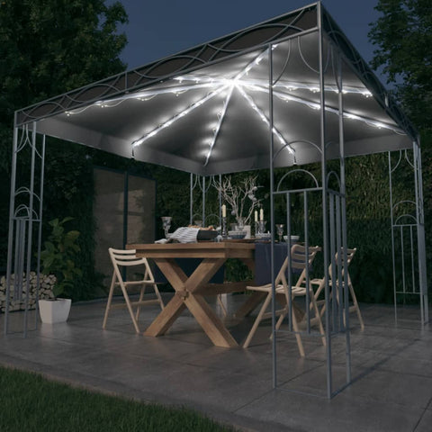 Gazebo with LED String Lights 300x300 cm Anthracite 3070339