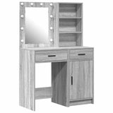 Dressing Table Set with Shelf 2 pcs Grey Sonoma Engineered Wood 3334277