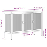 Sideboard Black 105x35x70 cm Glass and Steel 353002