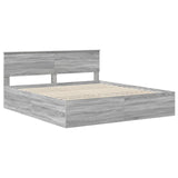 Bed Frame Grey Sonoma 180 x 200 cm Engineered Wood 3408646
