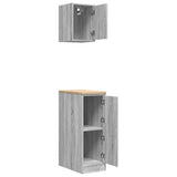 Garage Cabinets 2 pcs Grey Sonoma Engineered Wood 3328292
