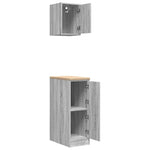 ZNTS Garage Cabinets 2 pcs Grey Sonoma Engineered Wood 3328292