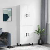 Highboard White 69.5x34x180 cm Engineered Wood 3195699