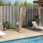 Outdoor Shower Grey 55x60x224 cm Poly Rattan and Acacia Wood 368210